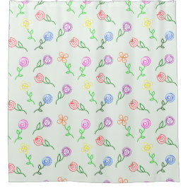 Cortina Para Box Flores Geométricas