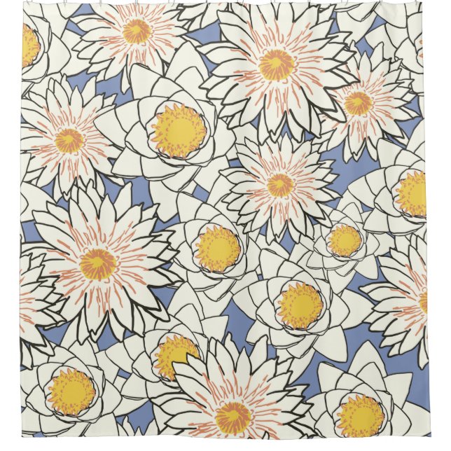 Cortina Para Box Flores, lotus lily (Frente)