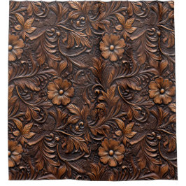 Cortina Para Box Flores Marrons Ocidentais