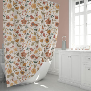 Cortina Para Box Flores Meninas Modernas E Ferrugem Dourada De Impr