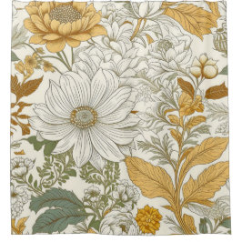 Cortina Para Box Flores Pálidas