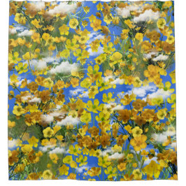 Cortina Para Box Flores primavera Buterglass nas nuvens