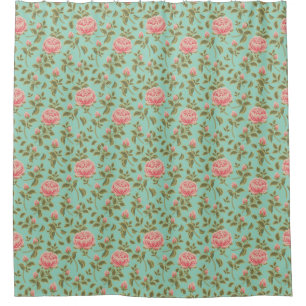 Cortina Para Box Flores Rosa Rosa Rosa Cor-de-Rosa Rosa Rosa-Rosa-C