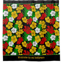 Flores Tropicais De Hibisco Preto