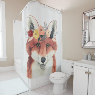 Cortina Para Box Floresta da Coroa Flor Fox