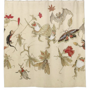 Cortina Para Box Floresta Dançante De Sapos Por Kawanabe Kyosai 18