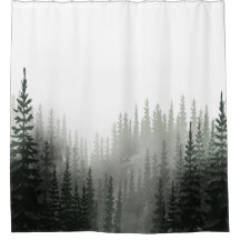 Floresta de Pinheiros Russo Aquarela