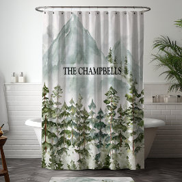 Cortina Para Box Floresta e Natureza das Montanhas