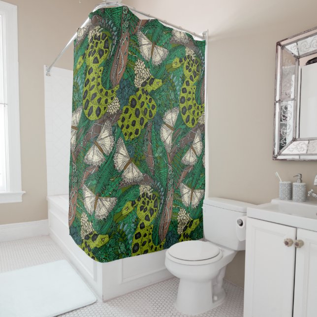 Cortina Para Box floresta enredada verde (In Situ)