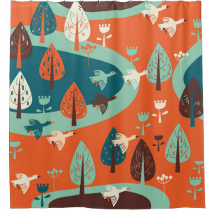 Cortina Para Box Floresta Gesa: Cena Natureza da Vintagem