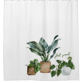 Cortina Para Box Fofo Design Botânico de Planta "Pai/Mãe de Planta"