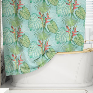 Cortina Para Box Folhagem Tropical meio século Moderna Primavera de