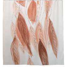 Folhas de Aquarela Marrom Terracota Bege Rosa