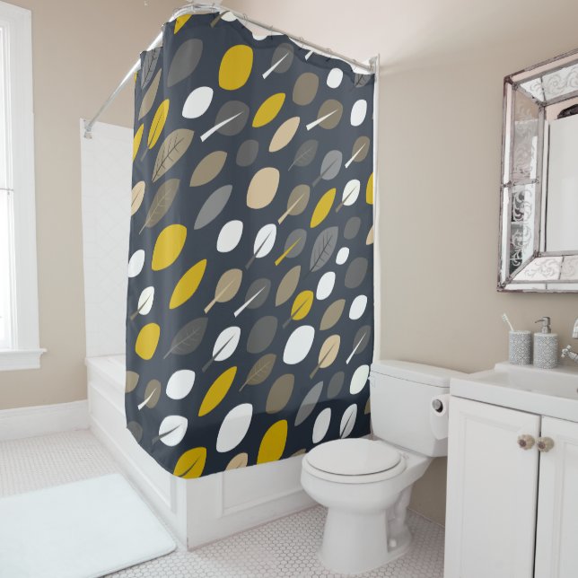 Cortina Para Box Folhas de meia-noite (In Situ)