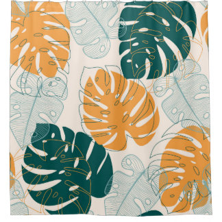 Cortina Para Box Folhas Tropicais: Selva Selva Vintage