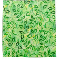 Folhas verde-aquarela num fundo amarelo-esverdeado