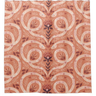 Cortina Para Box Folk Floral Cobra: Vintage Simétrica