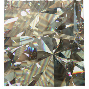 Cortina Para Box Formas triangulares de diamante: textura em camada