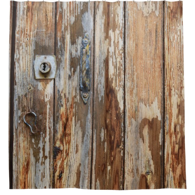 Cortina Para Box Foto aproximada do conselho de madeira marrom (Frente)