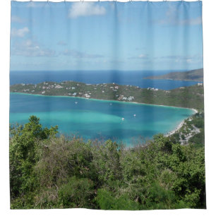 Cortina Para Box Foto do Paraíso de Praia de Caribe Tropical