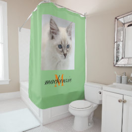 Cortina Para Box Foto personalizada do script Elegant Sage Orange M