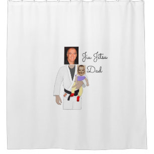 Cortina Para Box Fotos personalizadas e texto manuscrito do Pai Jiu