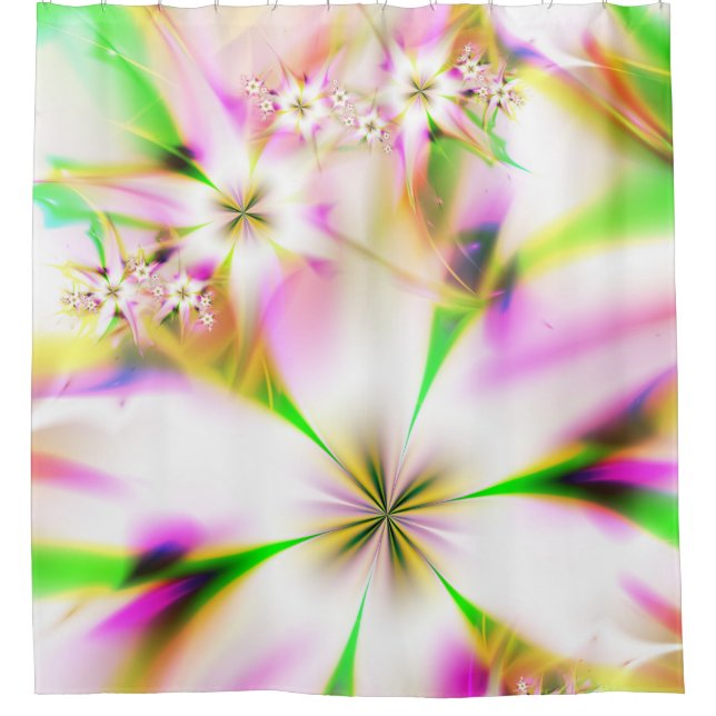 Cortina Para Box fractal floral (Frente)