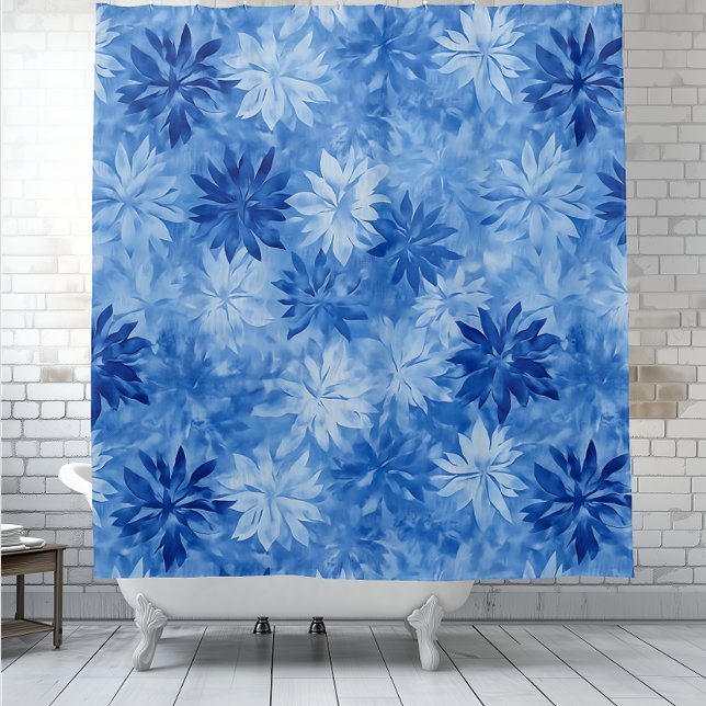 Cortina Para Box Frost Azul Moderno (Modern Blue Frost Shower Curtain)