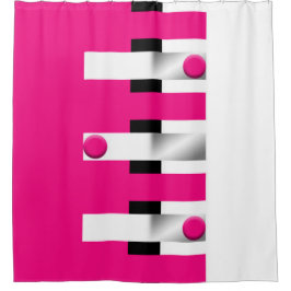 Cortina Para Box Fuchsia Pulse Elétrica: Geométrica Negrito