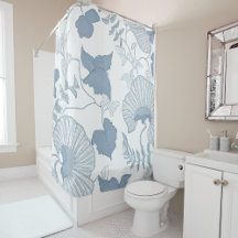 Fundo Branco Delicar Flores Azuis Japonesas