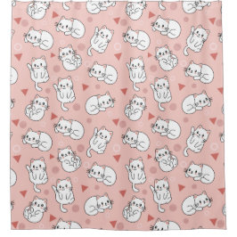 Cortina Para Box Fundo Cor-de-rosa branco-branca