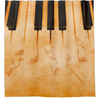 Cortina Para Box fundo de abstrato musical - Teclado e música n