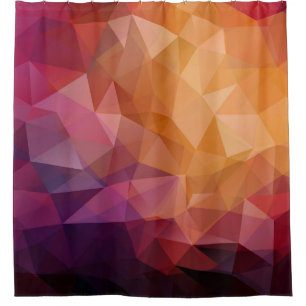 Cortina Para Box fundo do mosaico triangular com transparências em