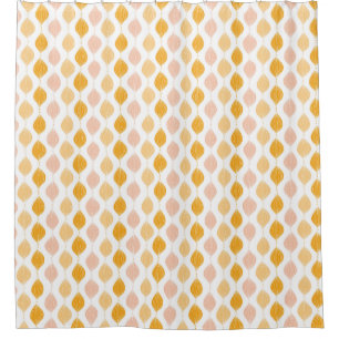 Cortina Para Box Fundo dourado abstrato do teste padrão do ogee