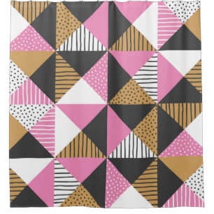 Cortina Para Box Fundo geométrico. ilustração abstrato vintage