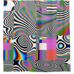 Cortina Para Box Fundo Geométrico Vibrant Digital Abstrato