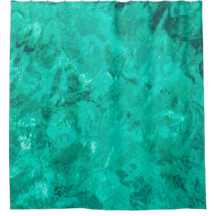 Cortina Para Box Fundo líquido de turquesa de onda azul-mar