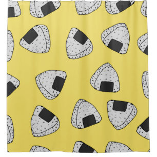 Cortina Para Box Fundo Onigiri (bola de arroz japonesa). Sem costur