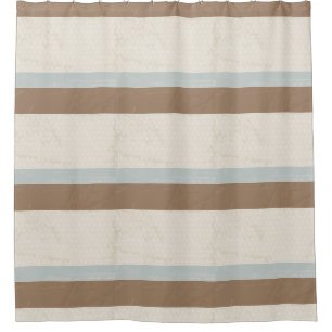 Cortina Para Box Fundo Retroativo das Bolinhas Suaves Castanhas Azu