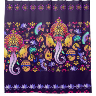 Cortina Para Box Ganesh Hindu Deus: Festivo Sem Selo