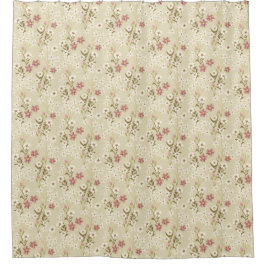 Cortina Para Box Garden Floral Delight in soft magenta and white