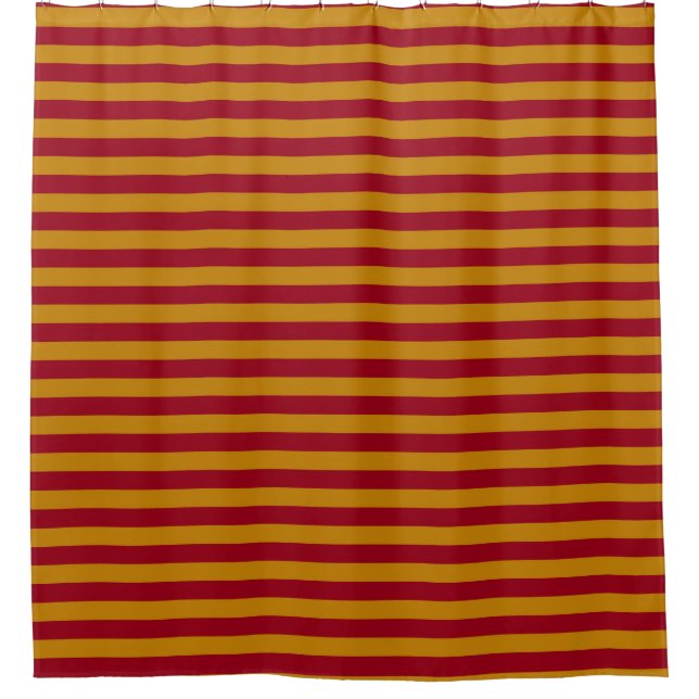 Cortina Para Box Garnet e Douradas Stripes (Frente)