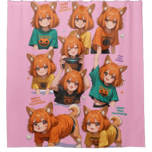 Cortina Para Box Garotas Anime Fofas de Raposa