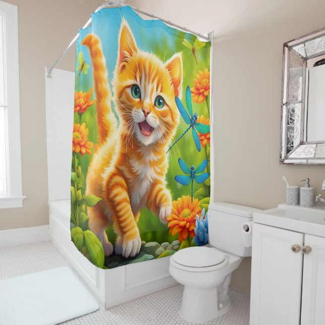 Cortina Para Box Gatinho Alegre (In Situ)