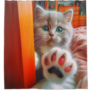 Cortina Para Box Gatinho Gato