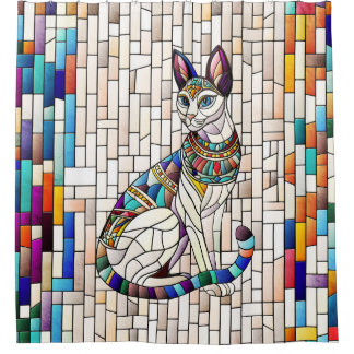 Cortina Para Box Gato Egípcio - Arte Mosaica