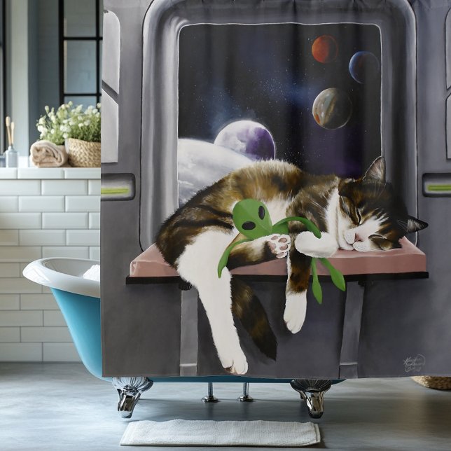 Cortina Para Box Gato Espacial Ficha Científica Fi (Criador carregado)