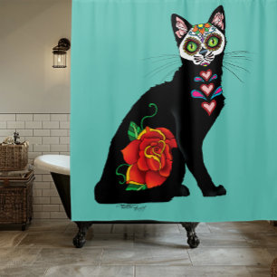 Cortina Para Box Gato Preto do Câncer