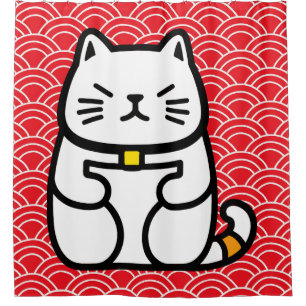 Cortina Para Box Gato Sortudo Japonês ou Maneki-Neko