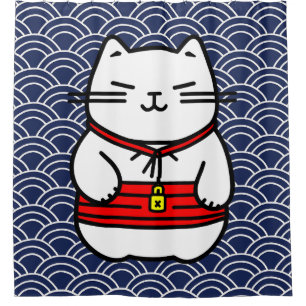 Cortina Para Box Gato Sortudo Japonês ou Maneki-Neko